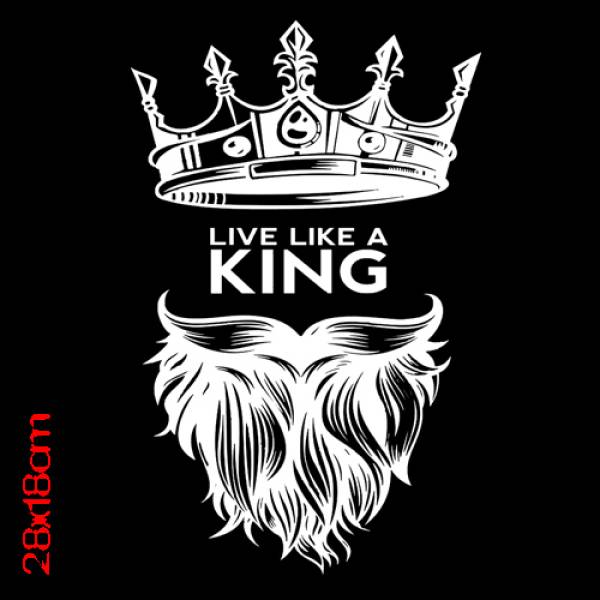 Παιδική μπλούζα μακρυμάνικη λεπτή, Takeposition, Live Like a King, μαύρο, 802-5019 