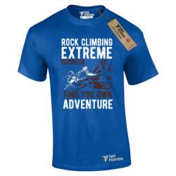 Takeposition t-shirt ΒΑΜΒΑΚΕΡΟ  ανδρικά μπλουζάκια κοντομάνικα Rock climing, Μπλε, 307-5510