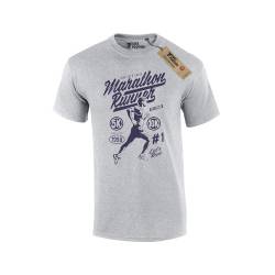 T-shirt ανδρικό ΒΑΜΒΑΚΕΡΟ Takeposition Maratthon Runner, Γκρι, 307-5513