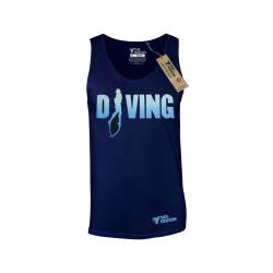 Takeposition ανδρικά μπλουζάκια τιράντα Diving μπλε, 309-5520