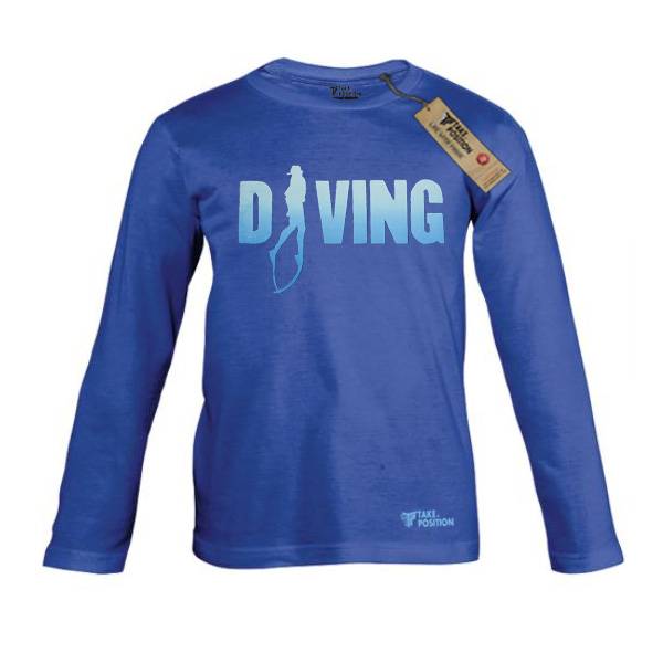Takeposition παιδικές μακρυμάνικες μπλούζες Diving μπλε 802-5520 