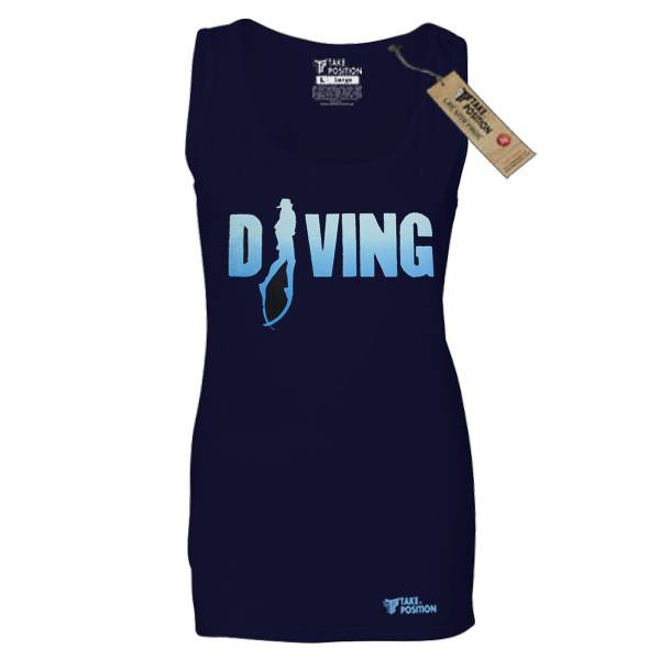 Takeposition γυναικεία μπλουζάκια τιράντα Diving μπλε 503-5520 