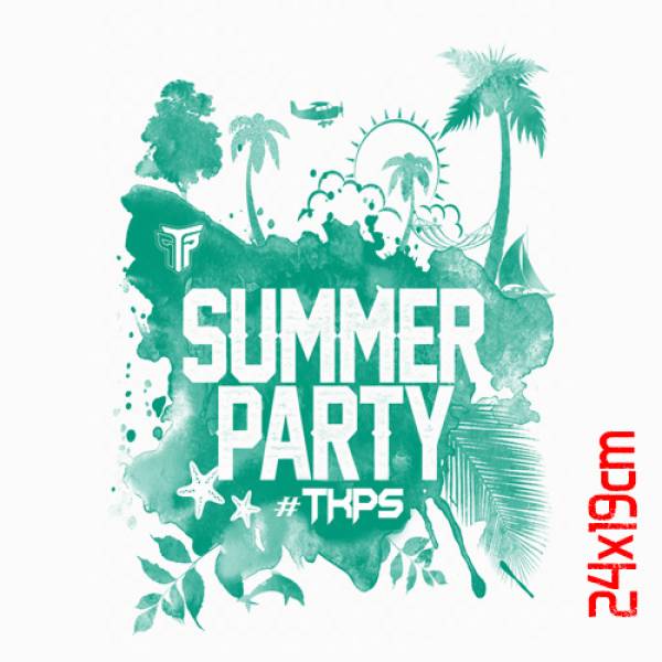 T-SHIRT ΠΑΙΔΙΚΟ ΒΑΜΒΑΚΕΡΟ TAKEPOSITION, SUMMER PARTY, ΛΕΥΚΟ, 801-6501 