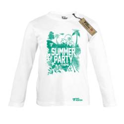 Takeposition μπλούζες μακρυμάνικες λεπτές, Summer Party, λευκό, 802-6501