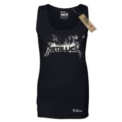 Μπλουζάκι τιράντα γυναικείο Takeposition Metallica μαύρο 503-7501
