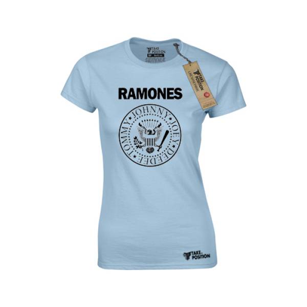 Γυναικεία κοντομάνικα μπλουζάκια Takeposition Ramones Γαλάζιο 504-7504 