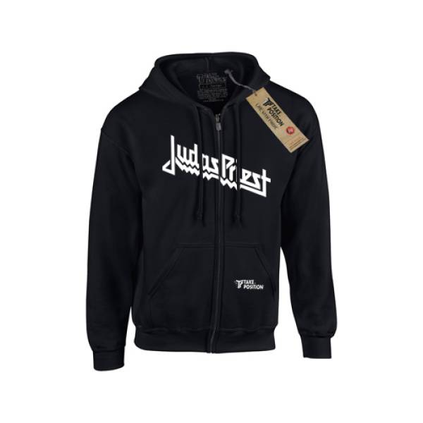 Ανδρική ζακέτα φούτερ με κουκούλα Takeposition Judas Priest μαύρο 315-7512.1