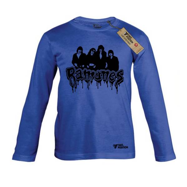 Παιδικές μακρυμάνικες μπλούζες Takeposition Ramones forever, μπλε, 802-7520 