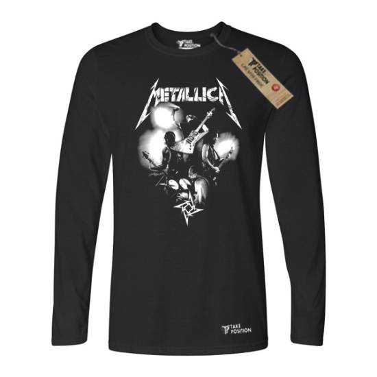 Ανδρικές μπλούζες μακρυμάνικες Takeposition Metallica group, μαύρο, 312-7523