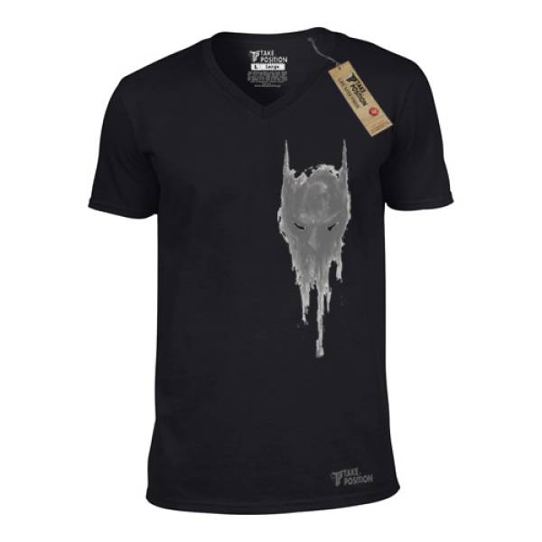 T-shirt V neck ανδρικό, Takeposition, Black Knight, Μαύρο, 308-8513 