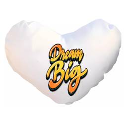 Μαξιλάρι καρδιά Dream Big 40x40cm Takeposition λευκό, 966-5009