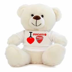 Αρκουδάκι I Love DUCATI 20cm Takeposition λευκό, 965-0165