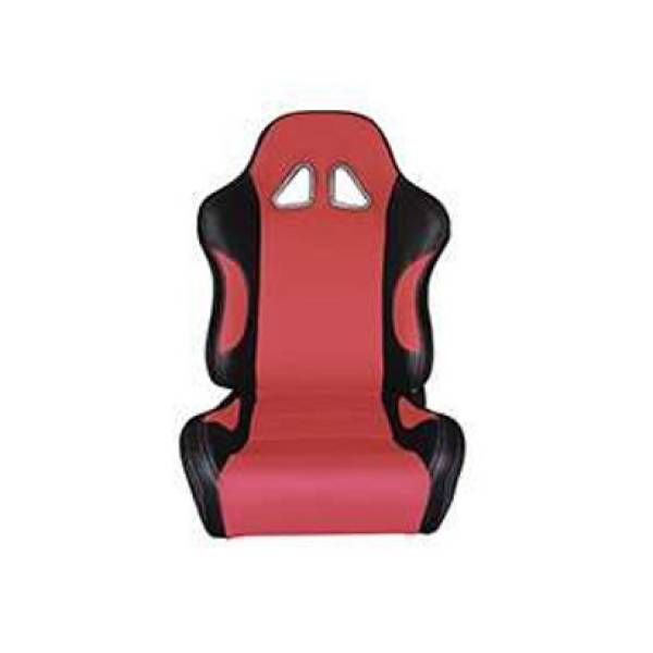 Bucket ανακλινόμενο κάθισμα Μαύρο-Κόκκινο, δερματίνη, Autoline, 10240.4 