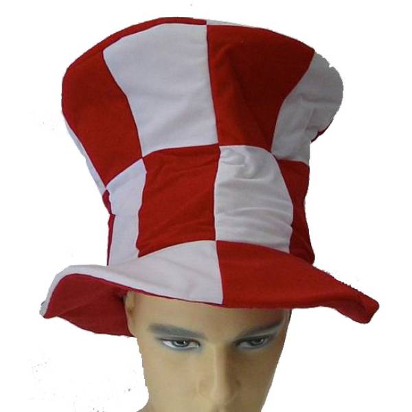 Καπέλο αποκριάτικο joker Δίχρωμο Κόκκινο και λευκό, Maskarata, a0072-2 
