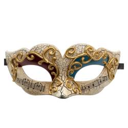 Αποκριάτικη μάσκα Βενετίας κόκκινη/ μπλε, διακοσμημένη, Carnival toys, 01329