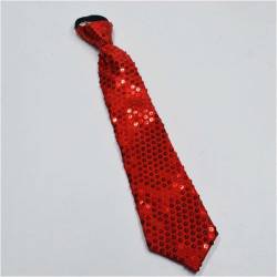 Γραβάτα κόκκινη παγιέτες, αξ003052
