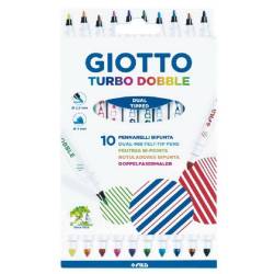 Μαρκαδόροι ζωγραφικής Giotto turbo dobble 10 χρώματων 424600