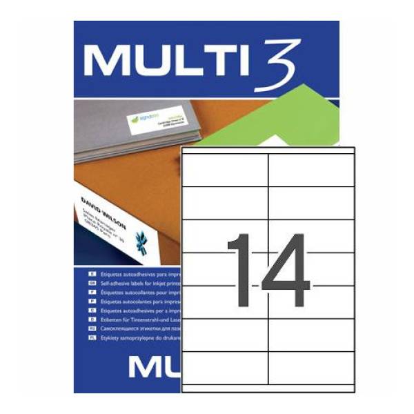 Αυτοκόλλητη ετικέτα MULTI 3, 105X40mm, inkjet & lazer, ap13709 