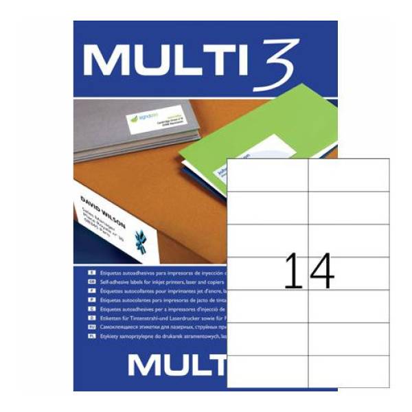 Αυτοκόλλητη ετικέτα MULTI 3, 105X42,4mm, inkjet & lazer, ap13711 