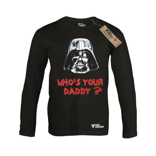 Παιδική μπλούζα μακρυμάνικη λεπτή, Takeposition, Who's your daddy, 802-7007 